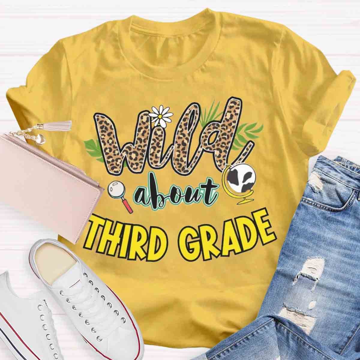 Personalized Grade Wild About Learning Team School T-Shirt