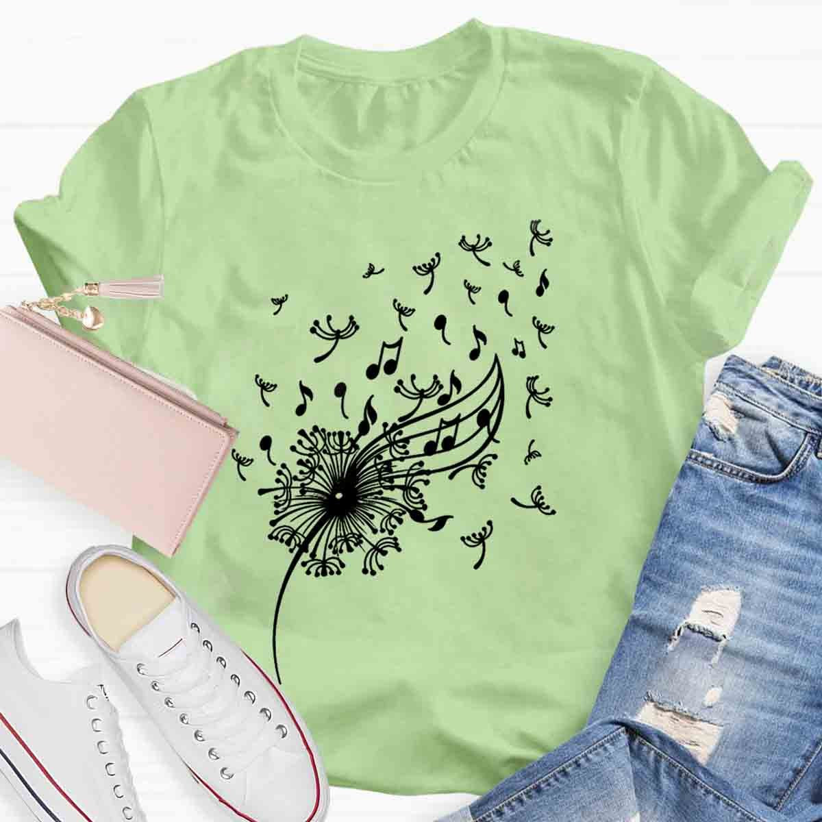 Dandelion Music Notes T-Shirt