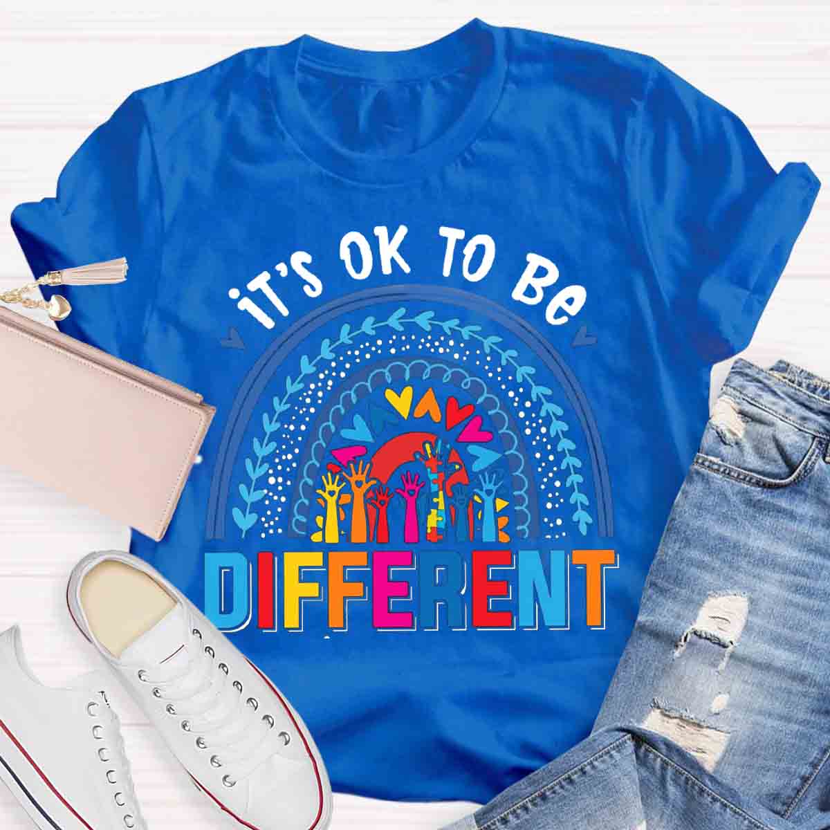 Its Ok To Be Different Be Unique Teacher T-Shirt