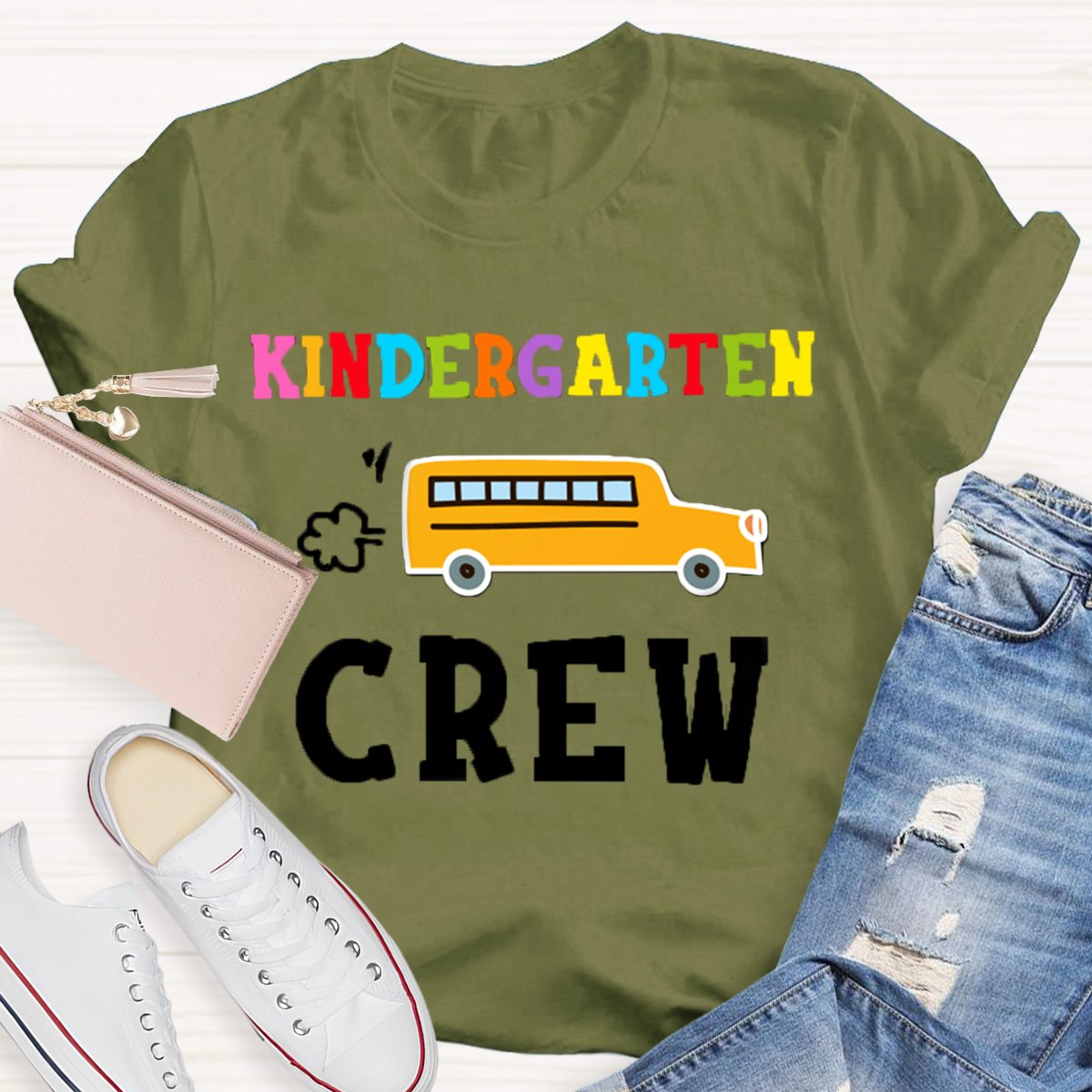 Personalized Grade School Bus Back To School T-Shirt