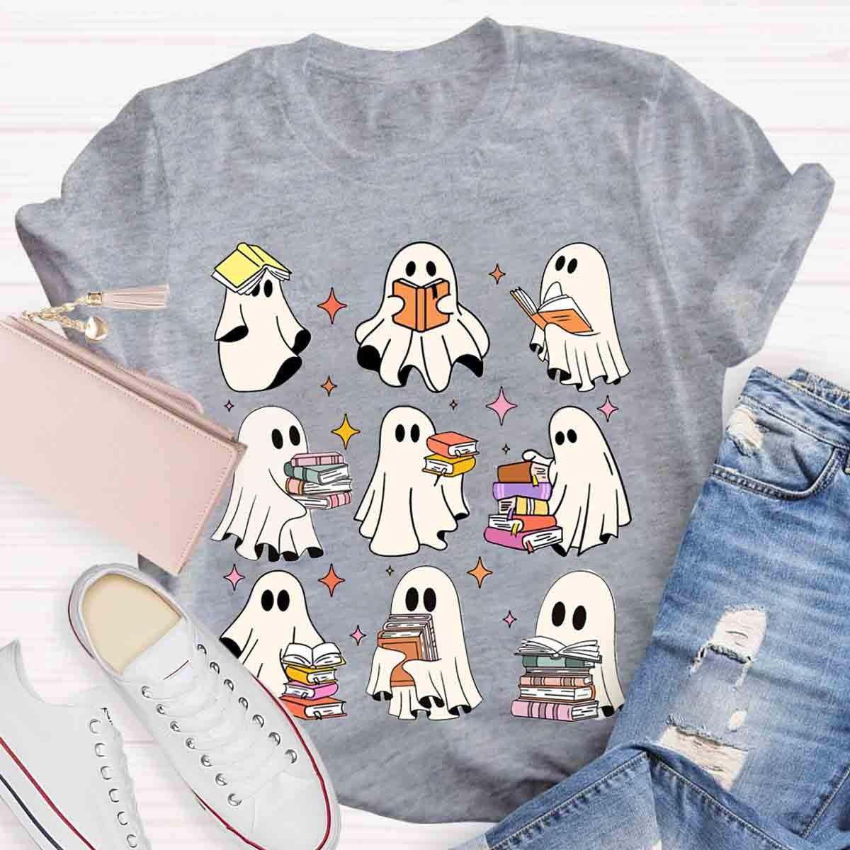 Reading Ghosts Teacher Vintage T-Shirt