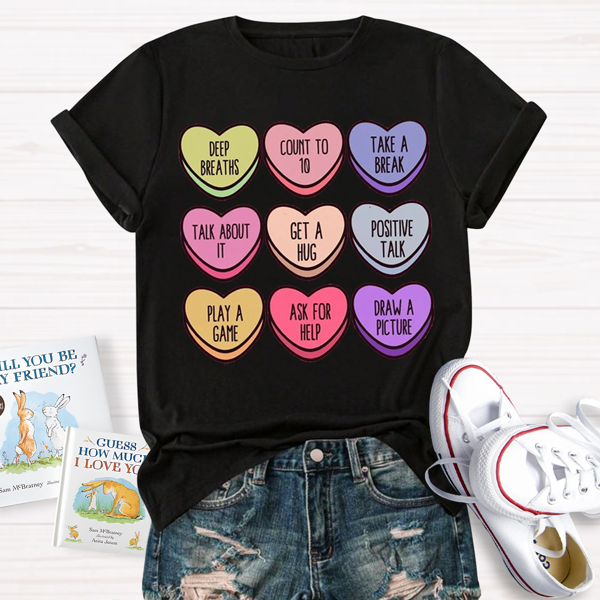 Comfort Colors Conversation Heart Teacher T-Shirt