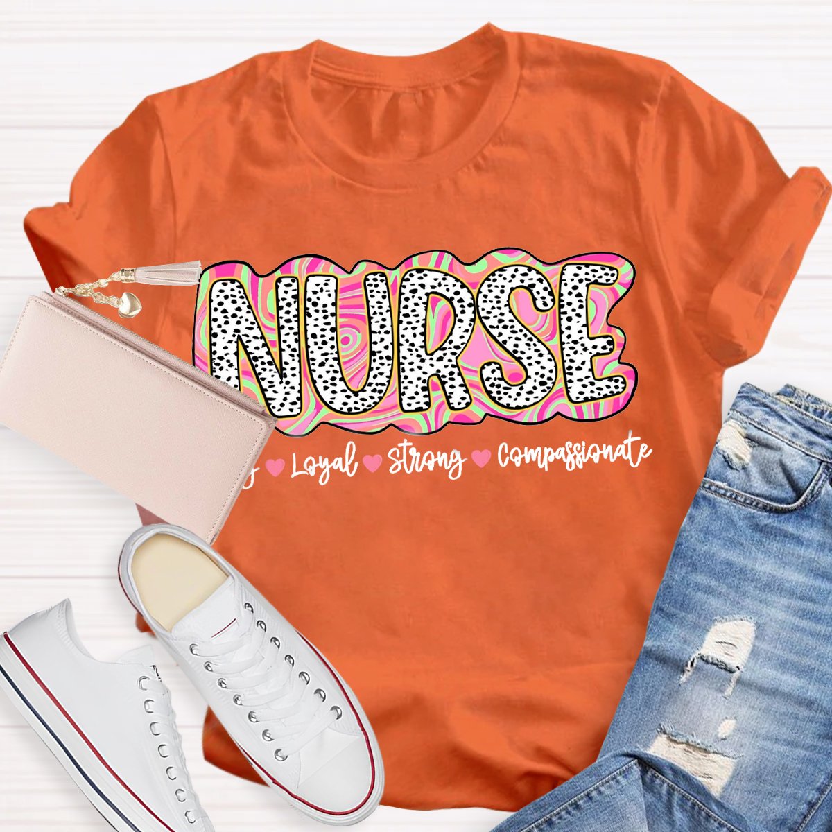 School Nurse Caring Loyal Strong Compassionate T-Shirt