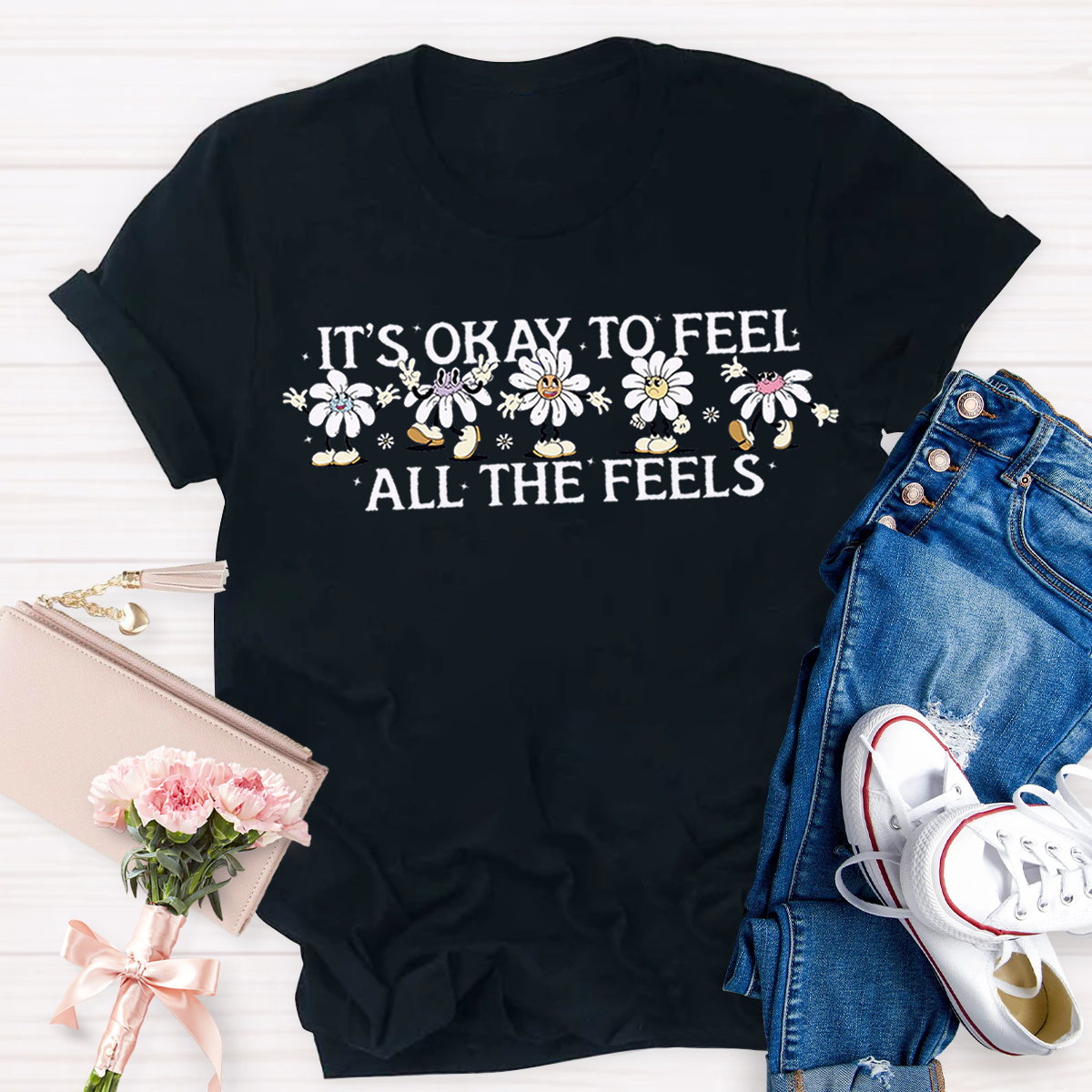 It's Okay To Feel All The Feels Teacher T-Shirt