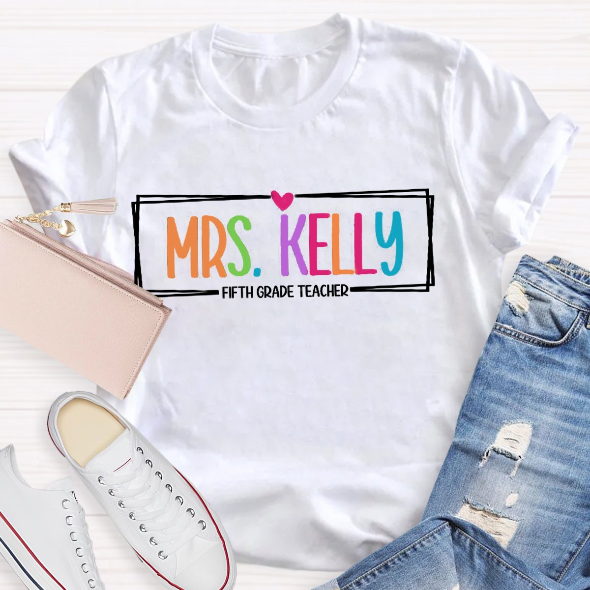 Personalized Grade And Teachers Name Back To School T-Shirt