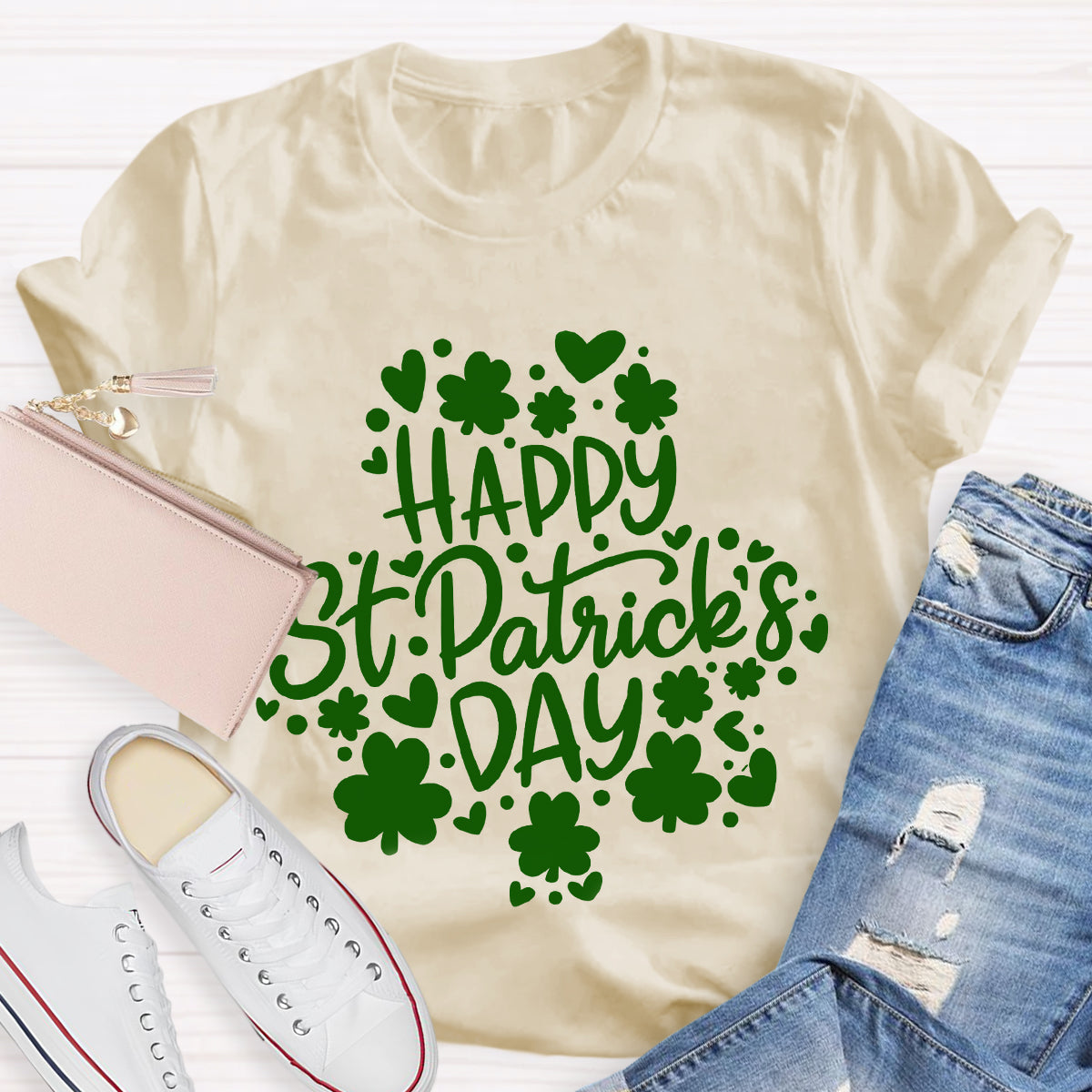 Happy St Patrick's Day Shamrock T-Shirt