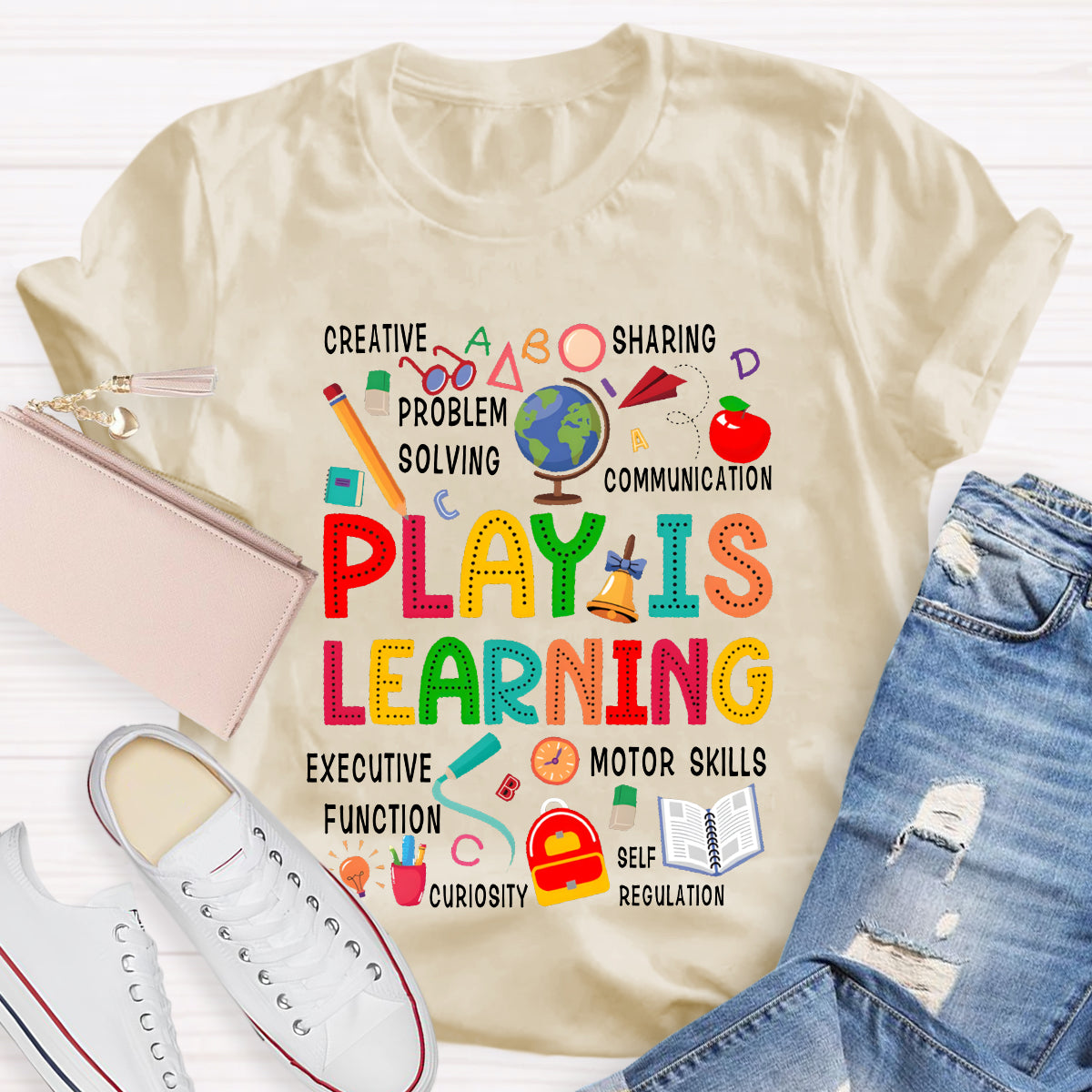 Play Is Learning Creative Sharing Problem Solving Communication Excutive Function T-shirt