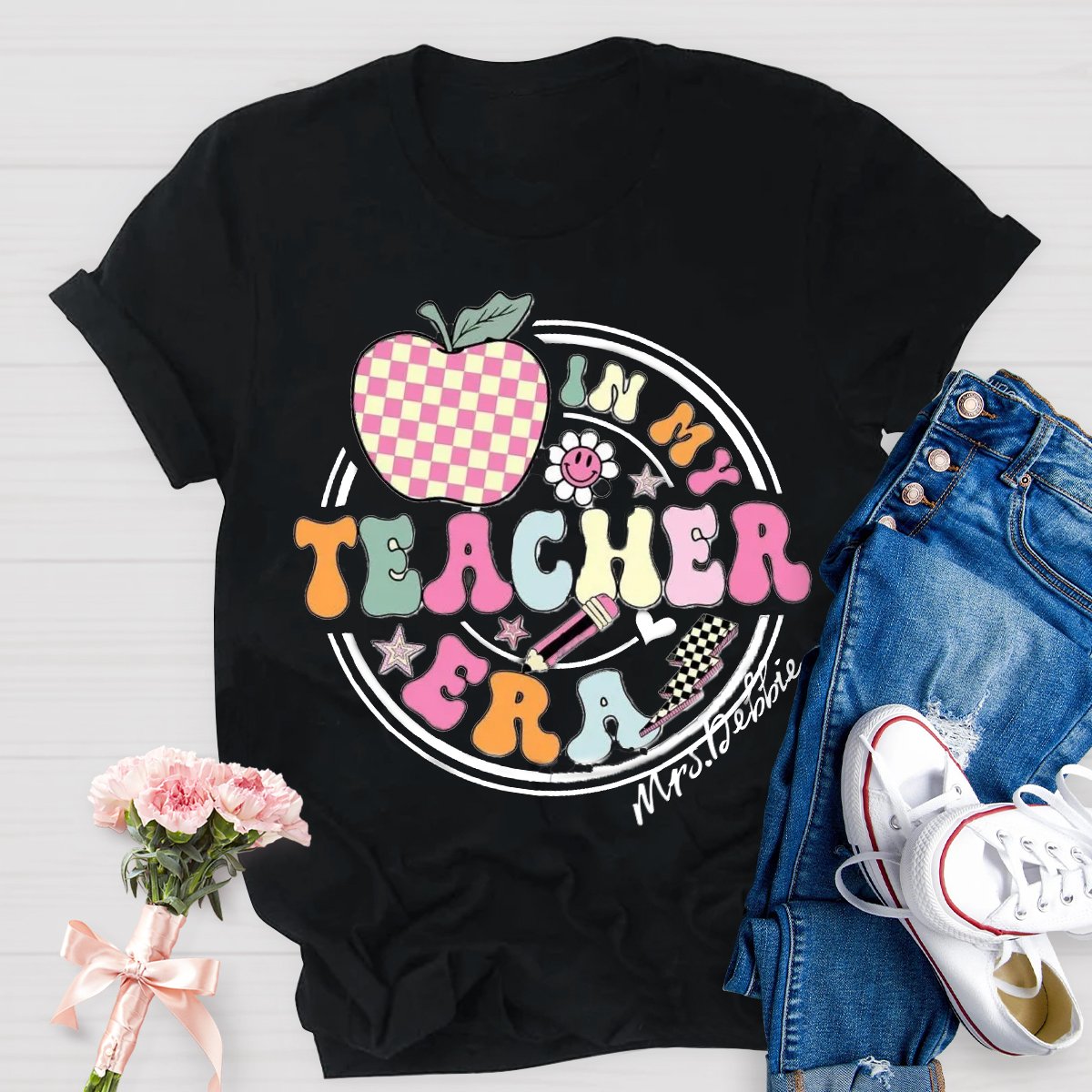 Personalized Name In My Teacher Ear Teacher Shirt