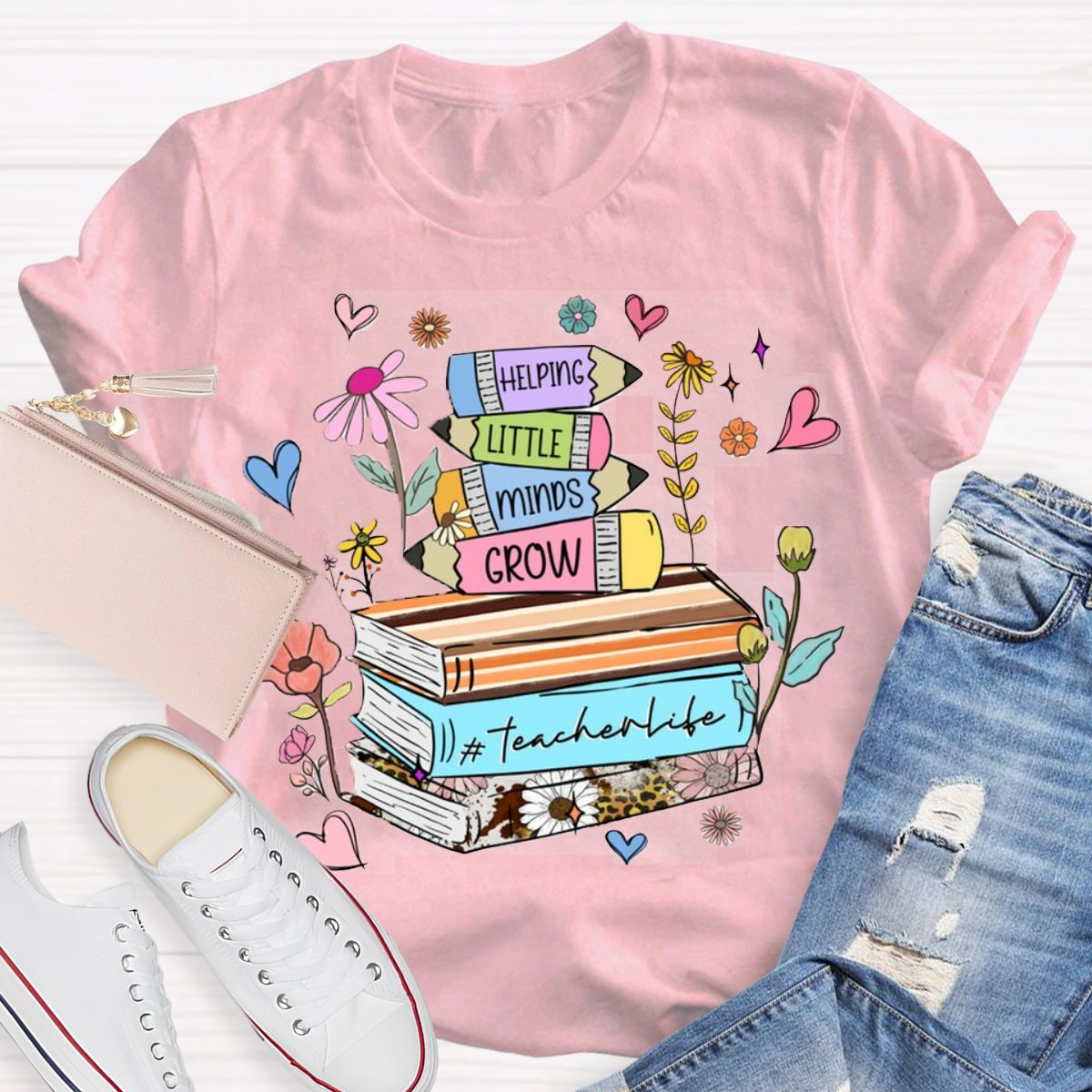 Helping Little Minds Grow TeacherLife T-Shirt