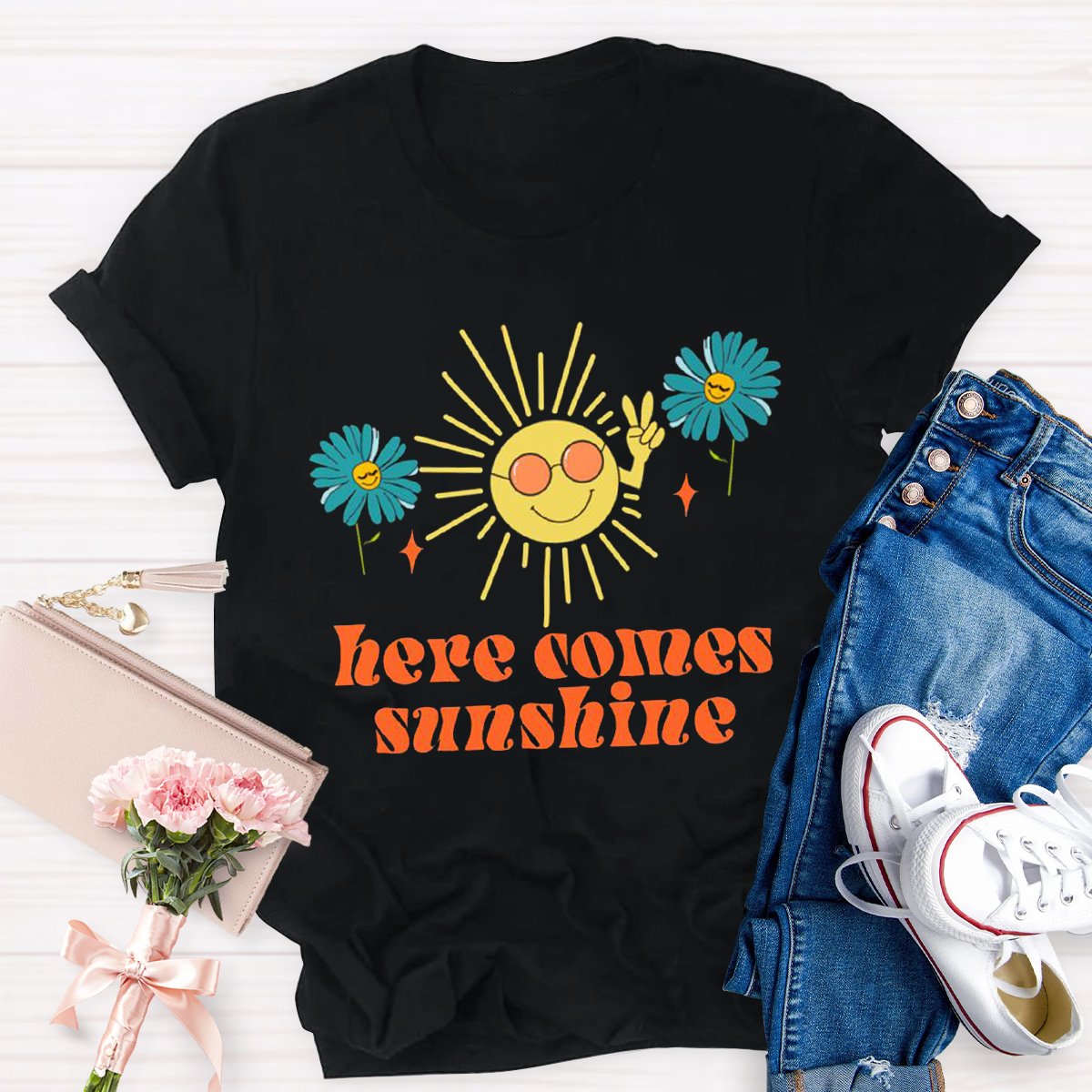 Here Comes Sunshine Teacher Shirt