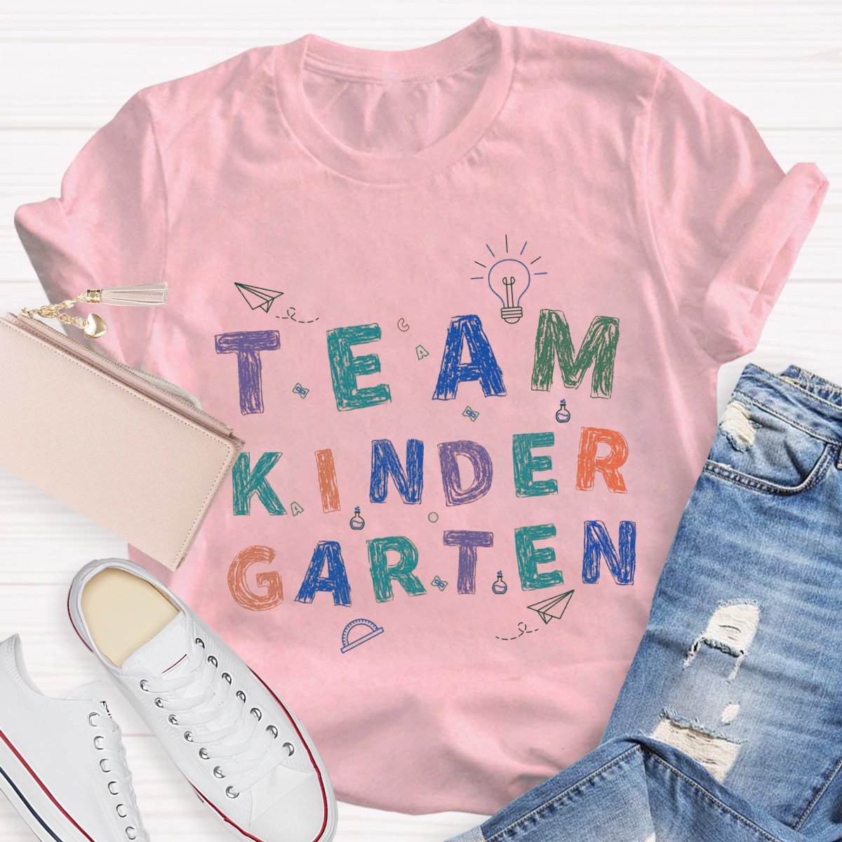 Team Kinder Garten Teacher Shirt