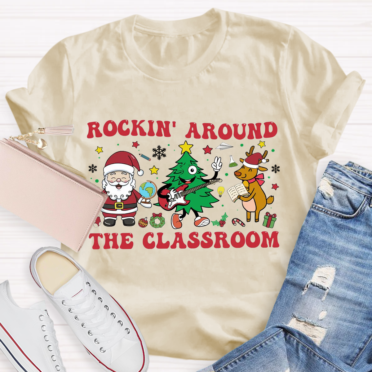 Rockin Around The Classroom Teacher T-Shirt