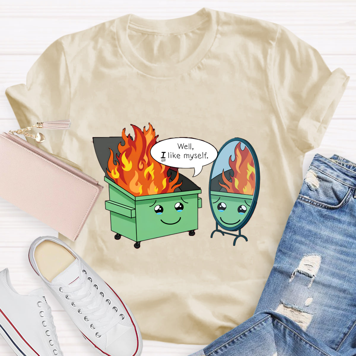 Self Love Funny Dumpster Fire T-Shirt