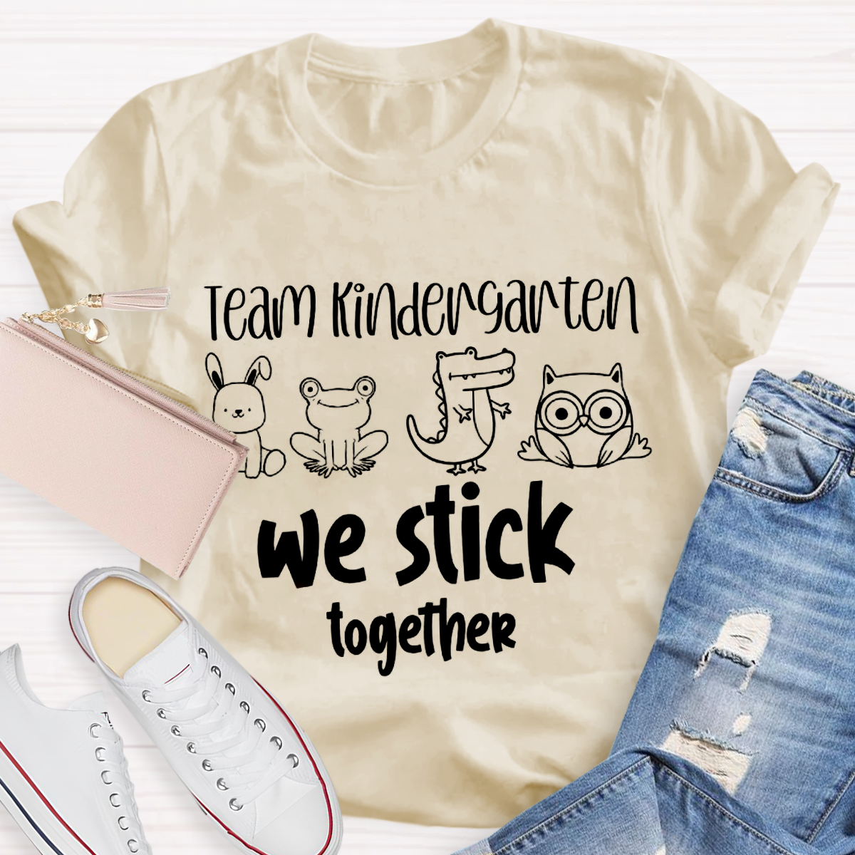 Kindergarten Team We Stick Together T-Shirt