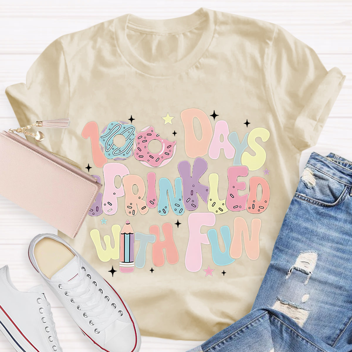 100 Days Sprinkled With Fun Teacher T-Shirt