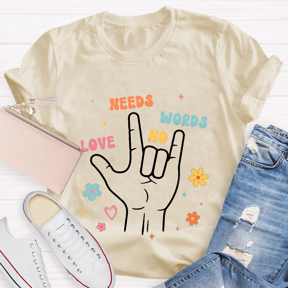 Love Need No Words Sign Language T-Shirt