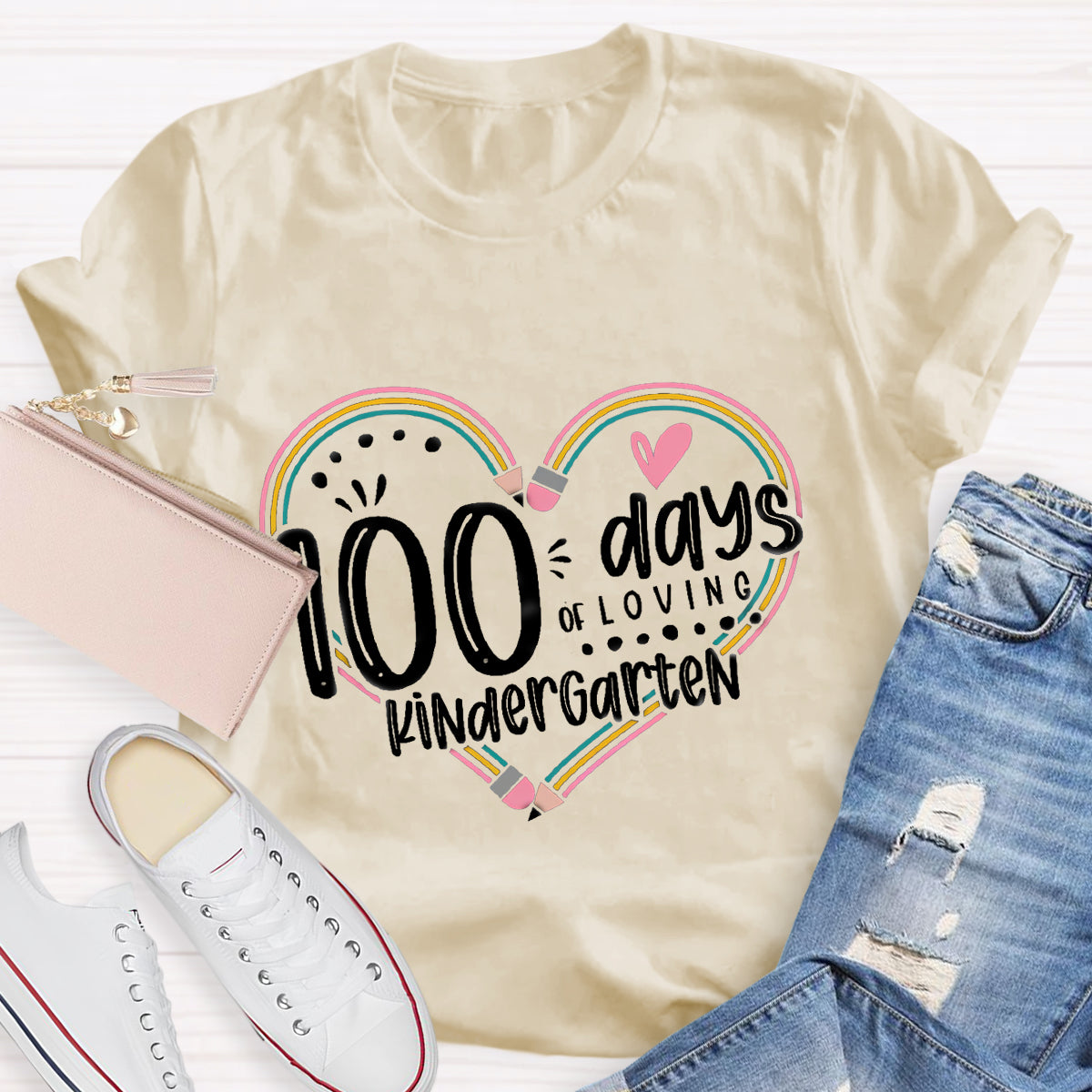 Personalized Grade 100 Days Of Loving Teacher T-Shirt