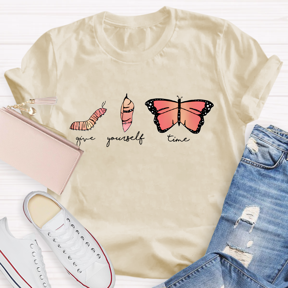 Give Yourself Time Become Butterfly T-Shirt