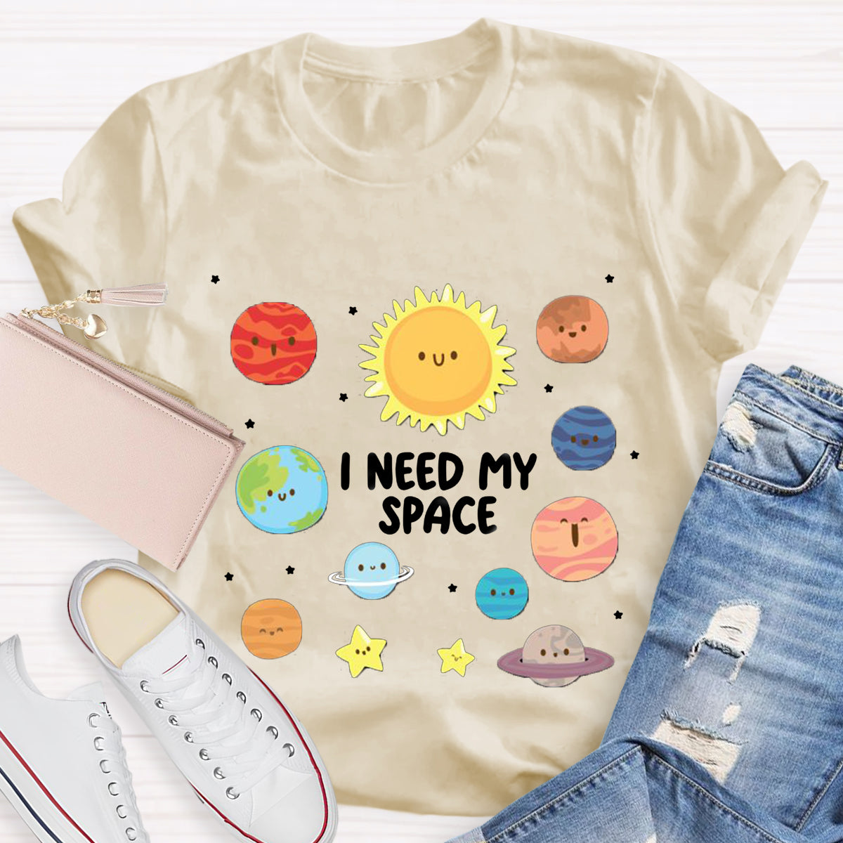 I Need My Space Planets T-Shirt