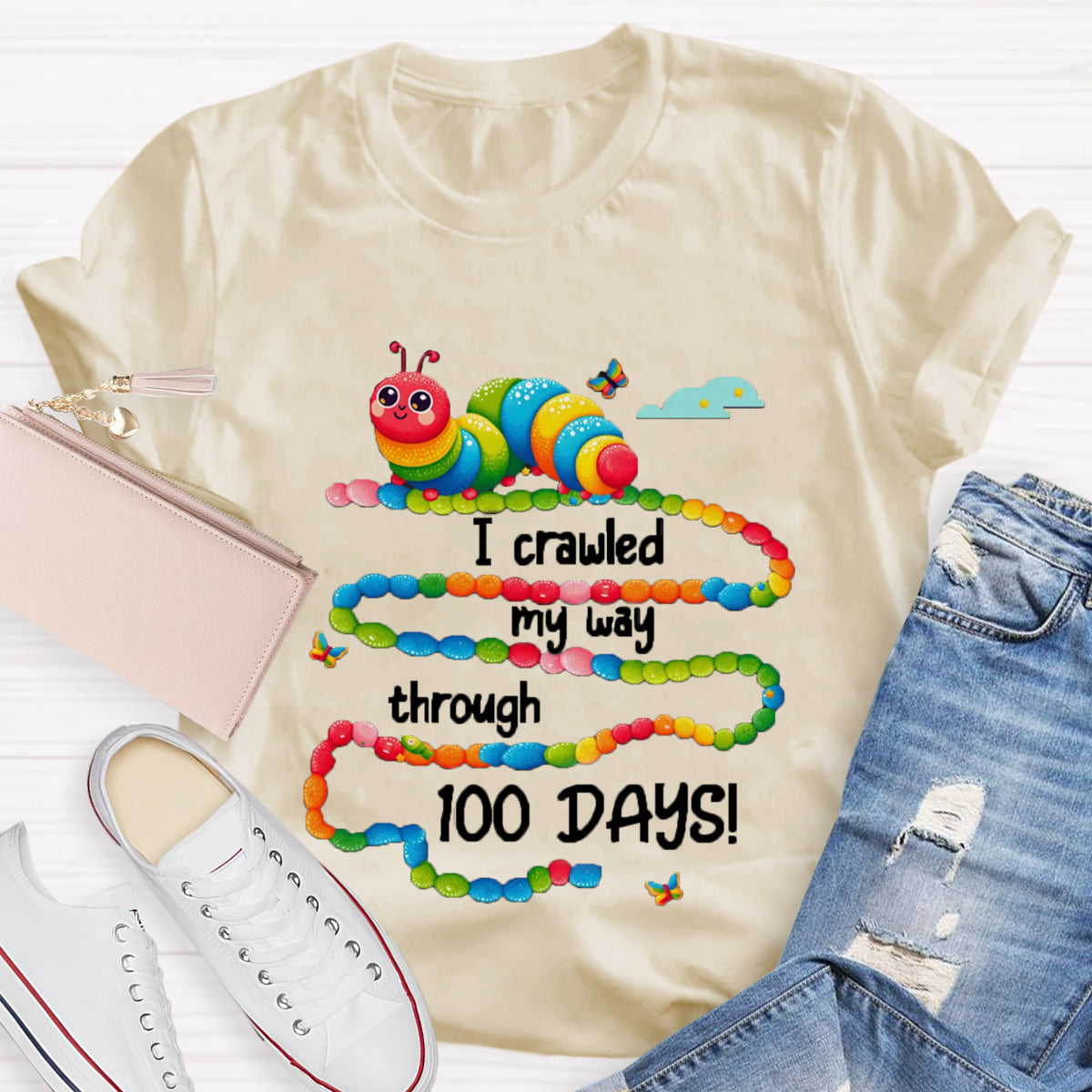 I Crawled My Way Through 100 Days T-Shirt