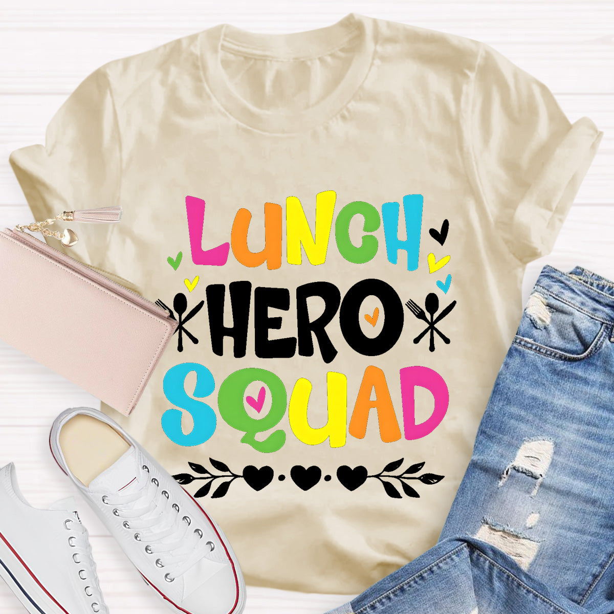 Lunch Hero Squad Teacher T-Shirt