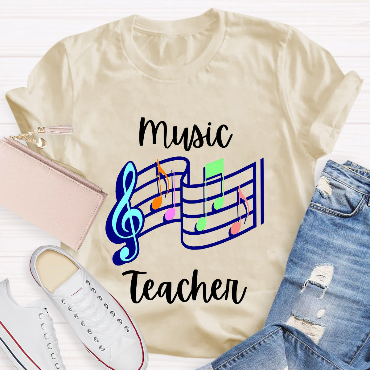 Music Notes Music Teacher T-Shirt