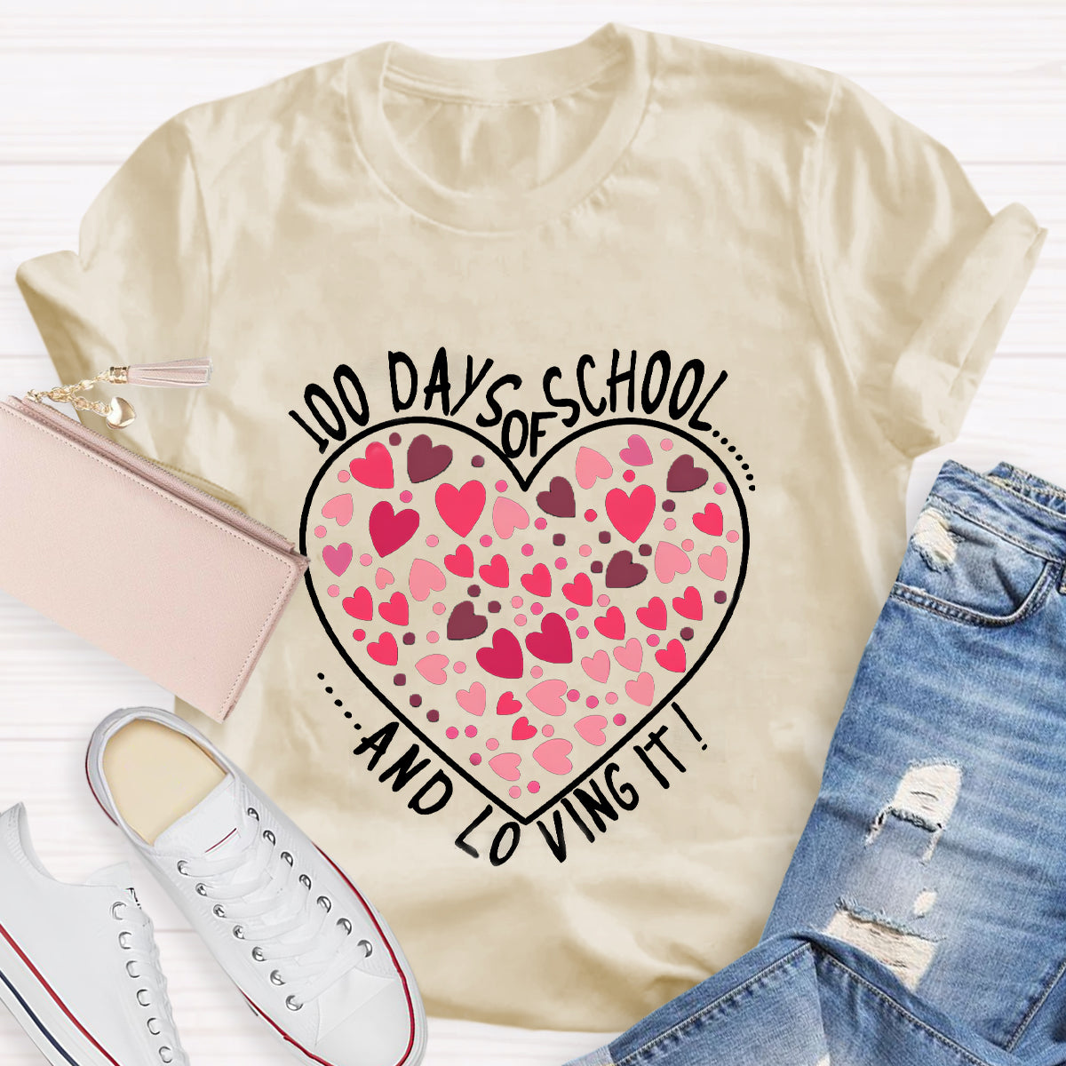 100 Days Of School And Loving It Teacher T-Shirt