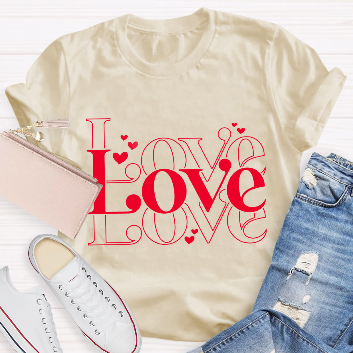 Cute Valentine Heart Teacher T-Shirt