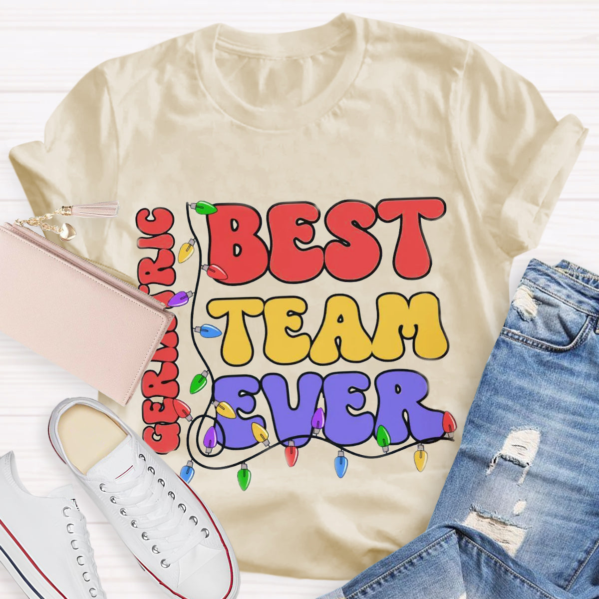 Personalized Team Name Christmas Teacher T-Shirt