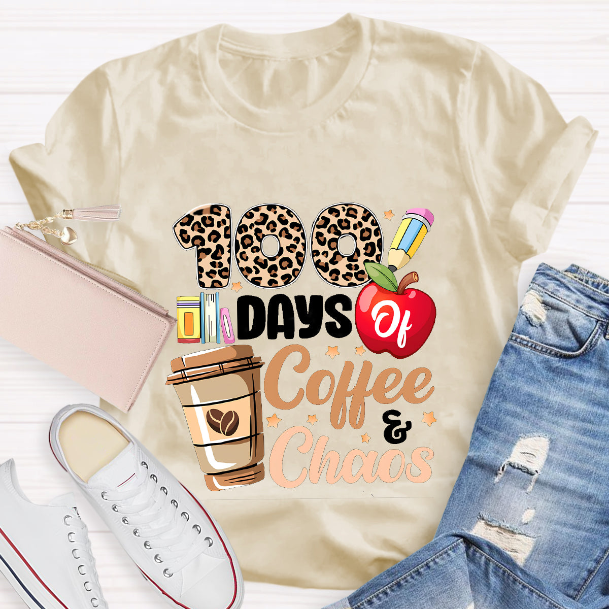 100 Days Coffee And Chaos T-Shirt