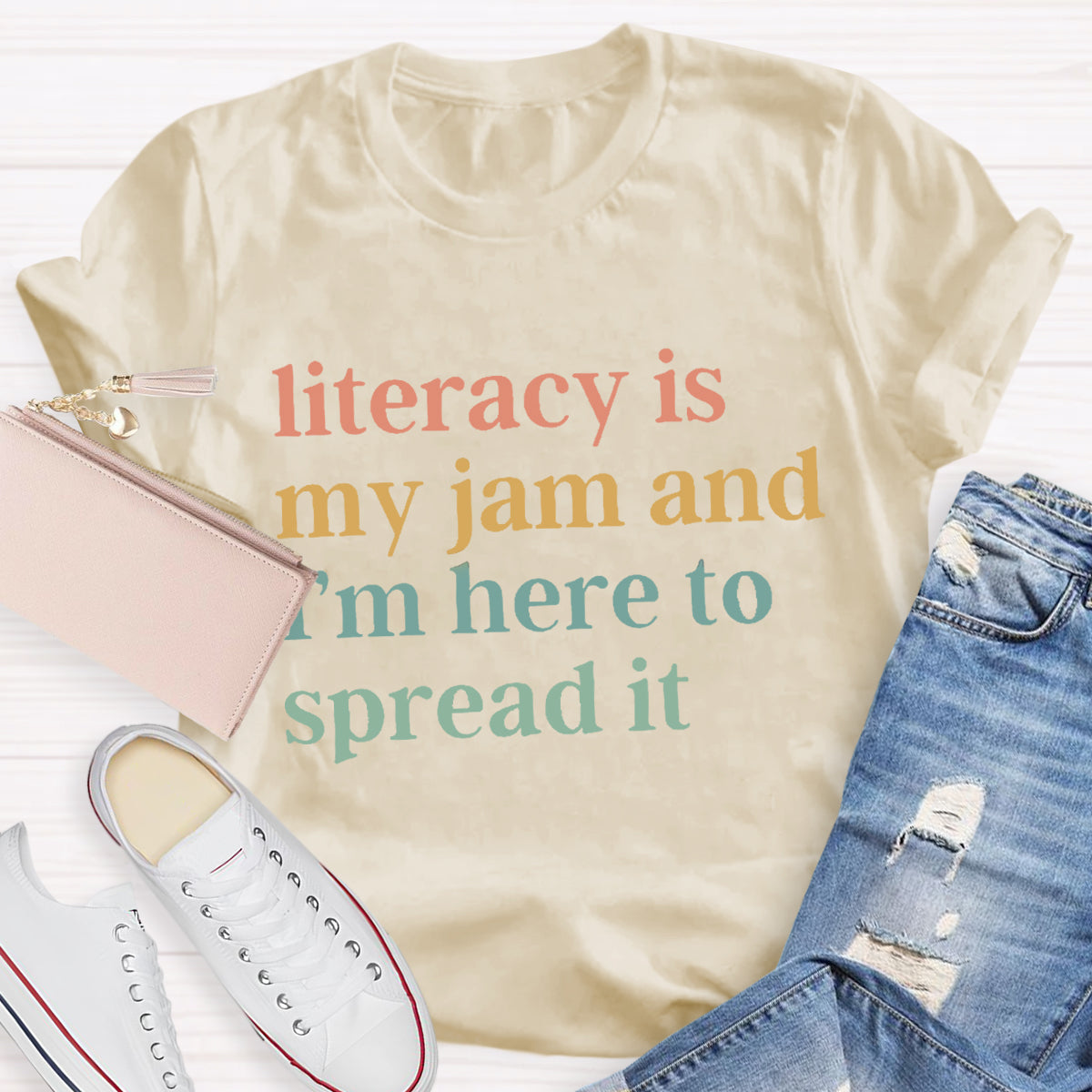 Literacy Is My Jam And I'm Here To Spread It T-Shirt