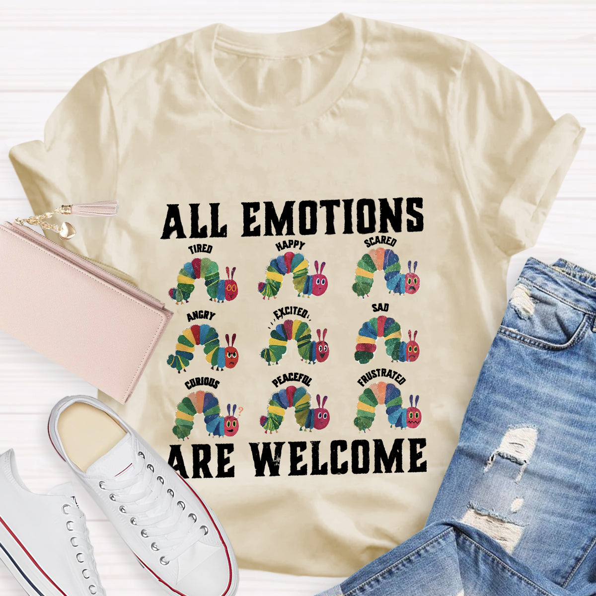 All Emotion Are Welcome Caterpillar T-Shirt