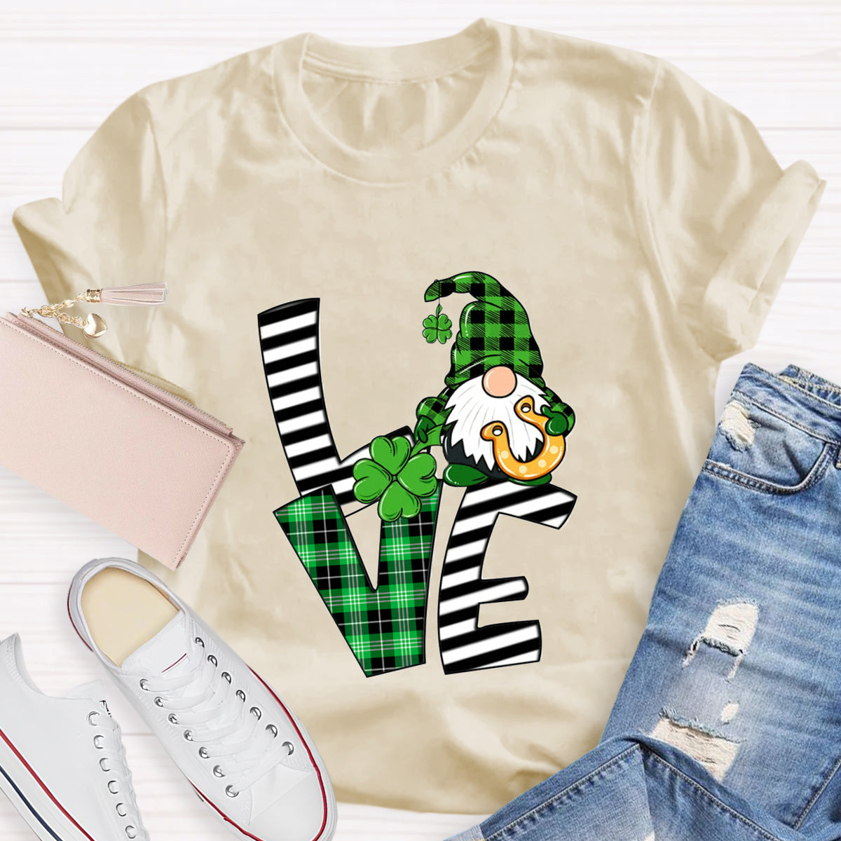 St Patrick's Day Love Gnome T-Shirt