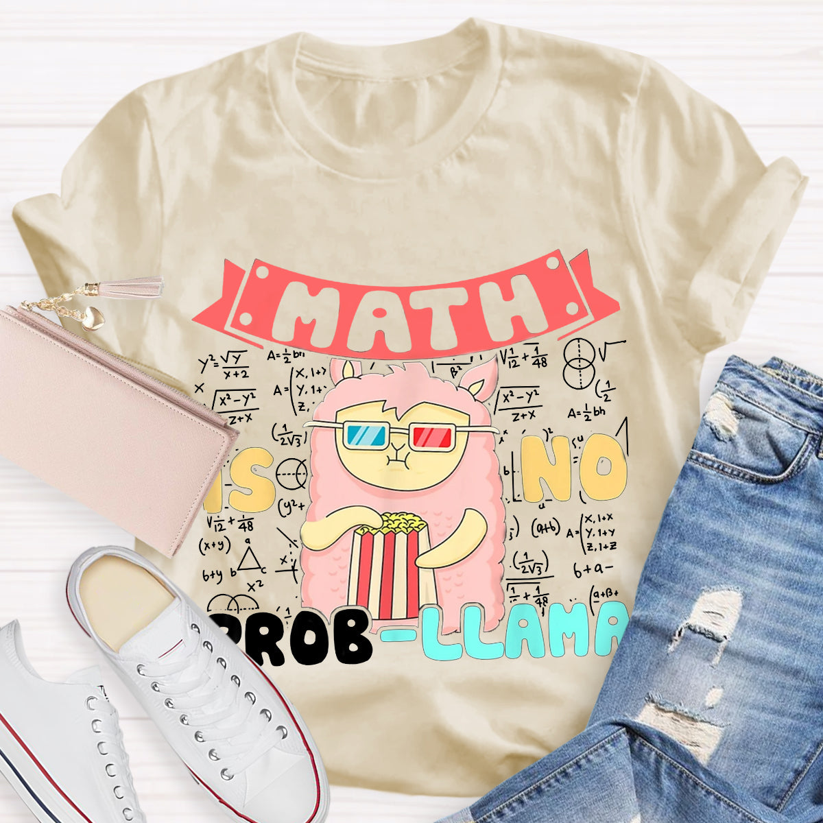 Math is no prob-llama Math Teacher T-Shirt