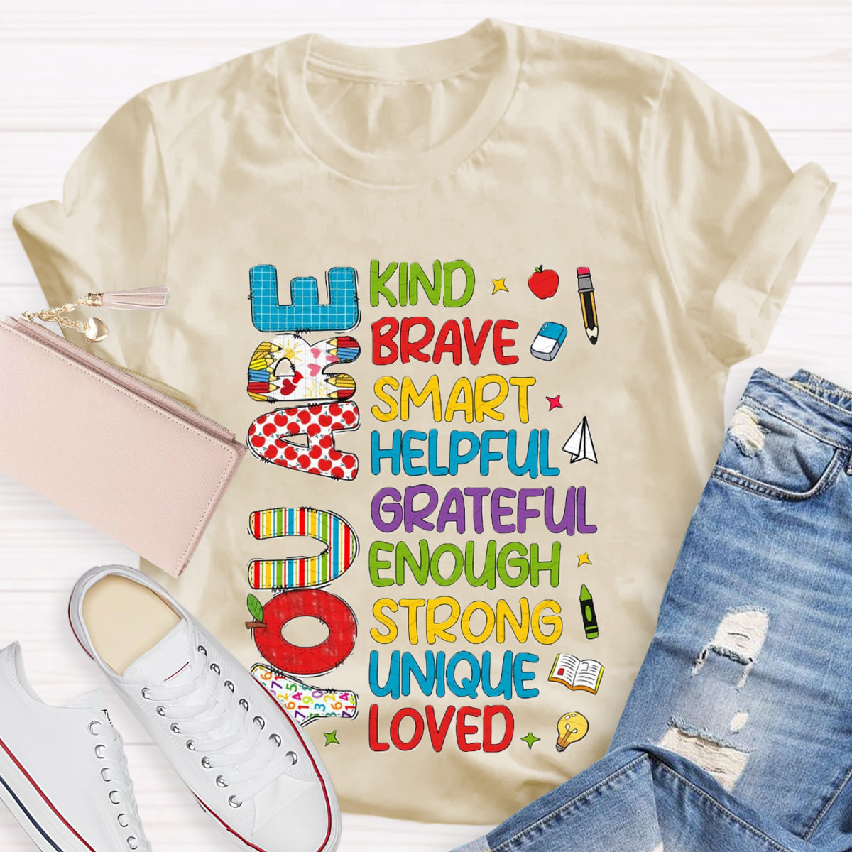 You Are Kind Brave Teacher T-Shirt