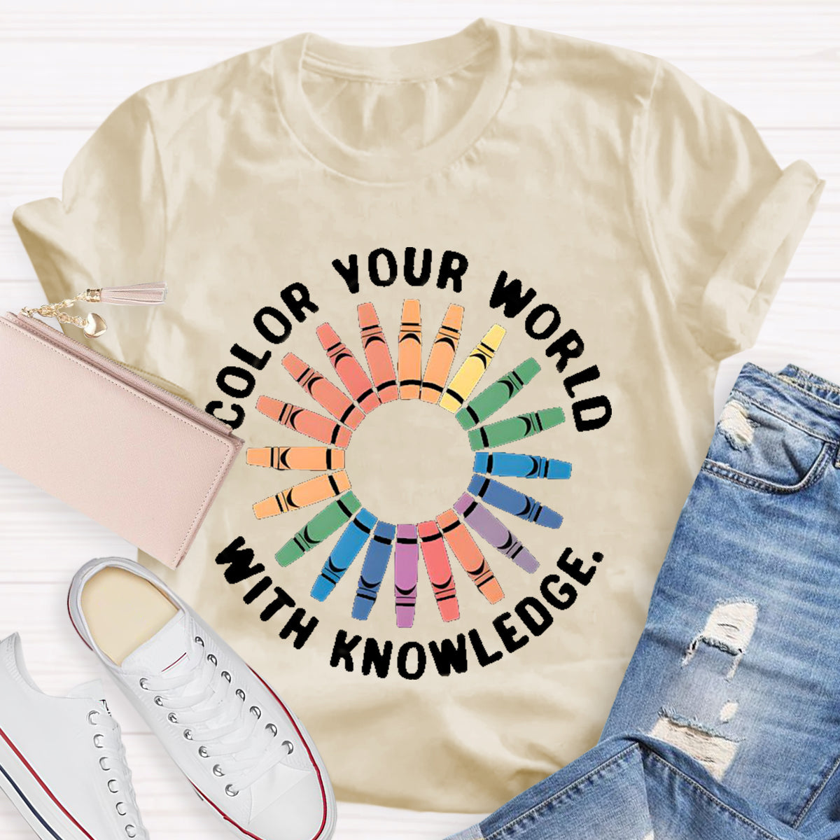 Color Your World With Knowledge T-Shirt