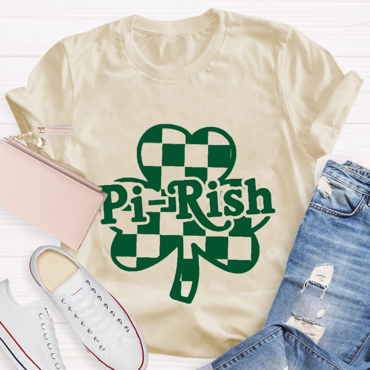 Pi-rish St. Patricks Day  Math Teacher  T-Shirt