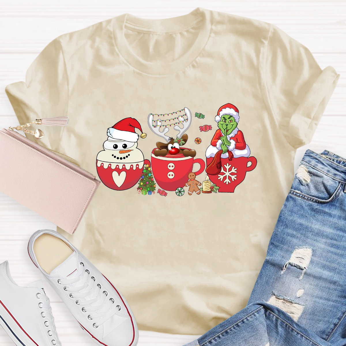 Retro Grinch Christmas Coffee T-Shirt