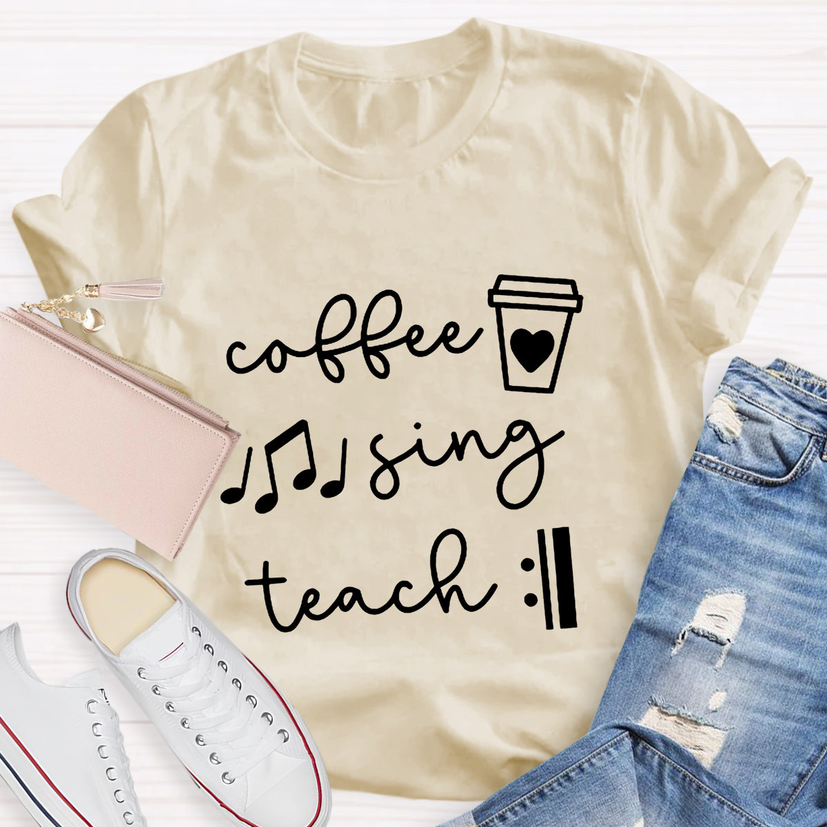 Coffee Sing Teach Teacher T-Shirt