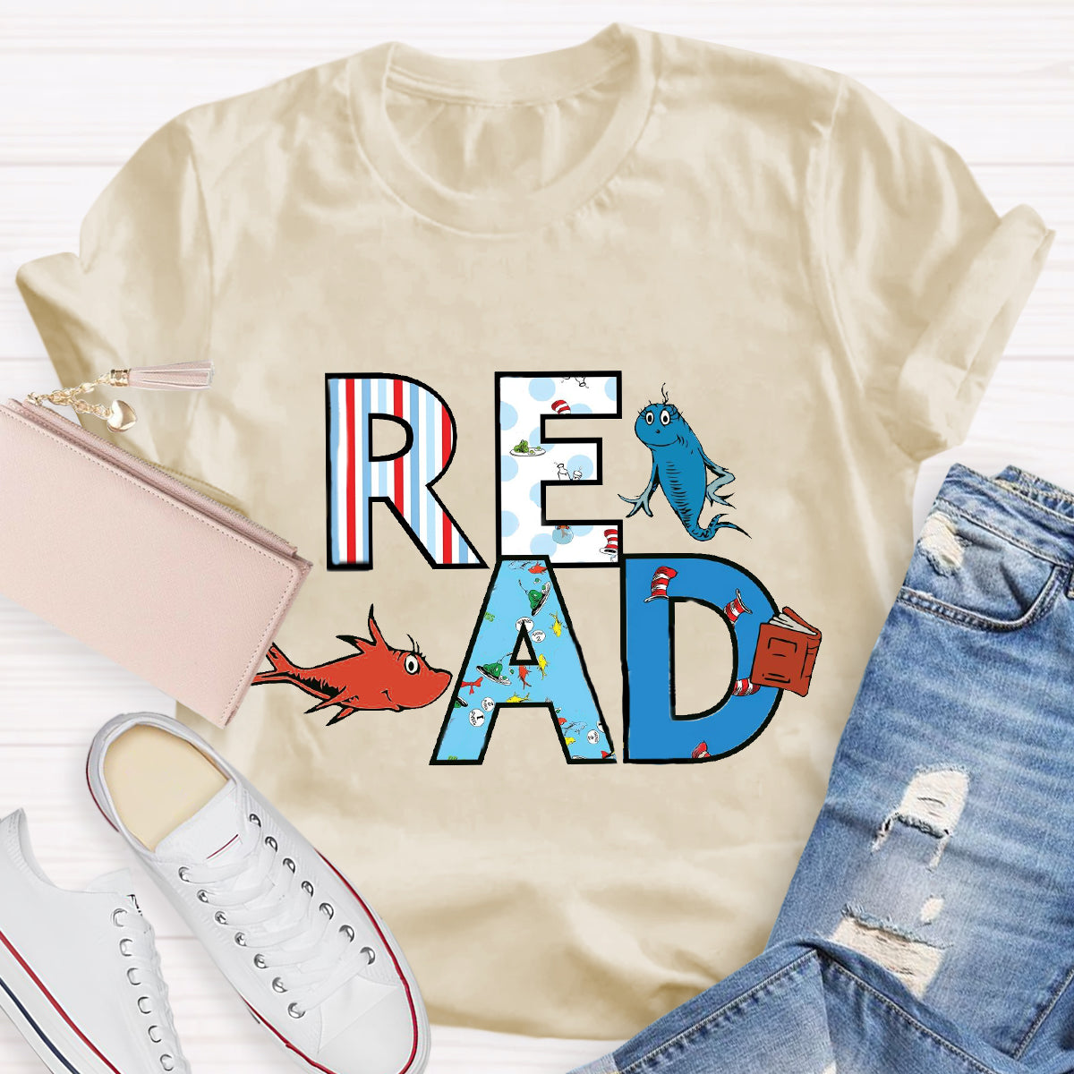 Read Book Character Day T-Shirt