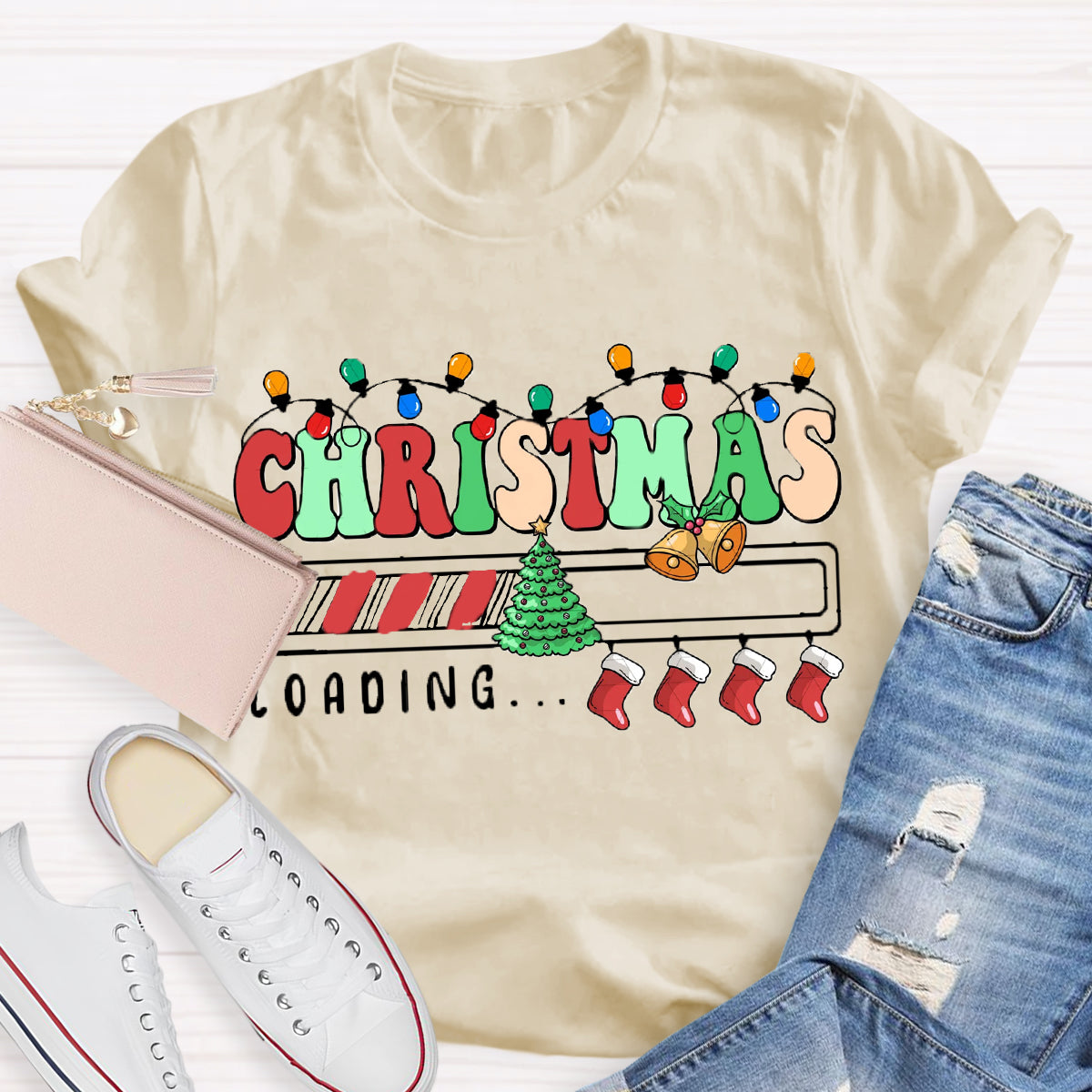 Christmas Loading Teacher T-Shirt