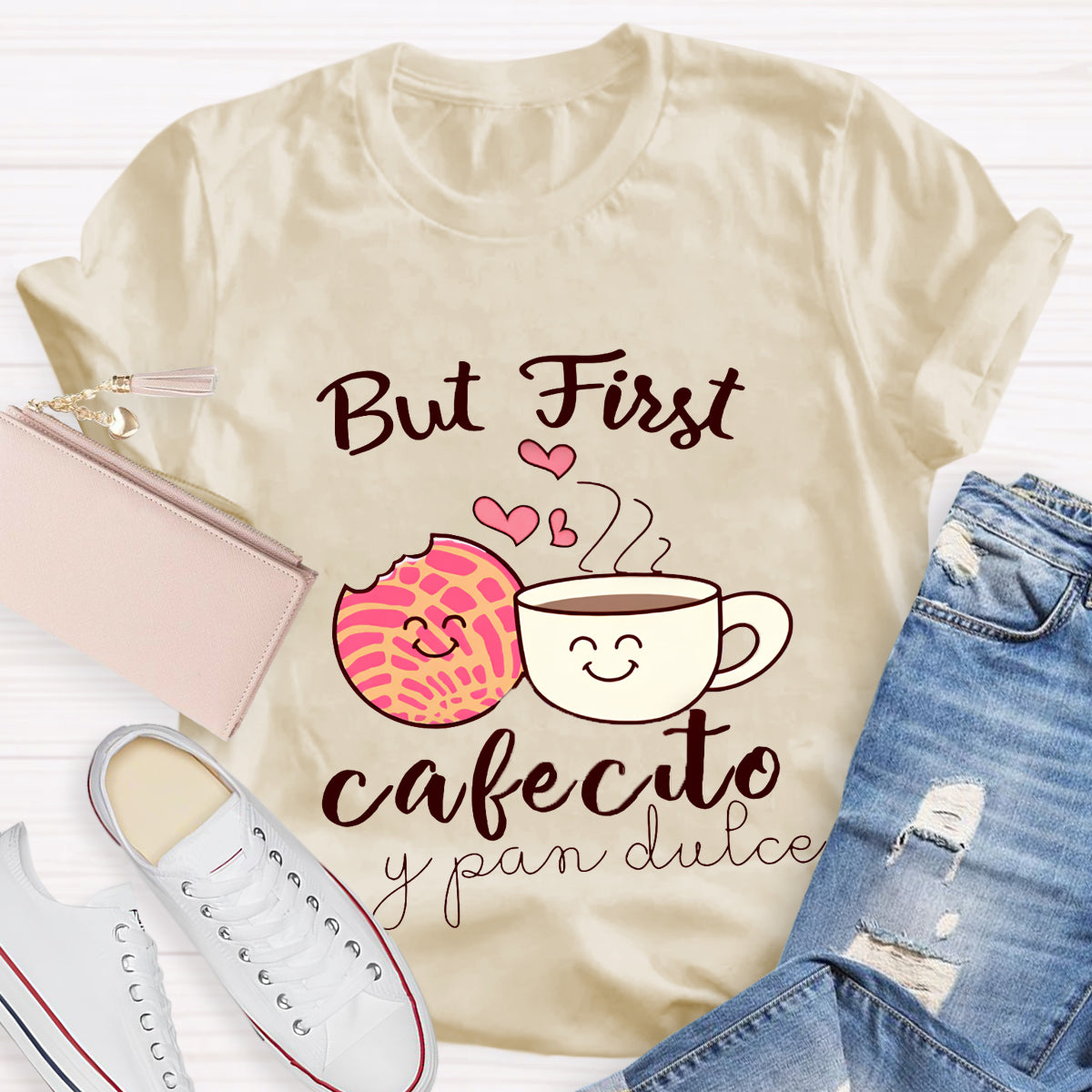 But First Cafecito Y Pan Dulce Spanish T-Shirt