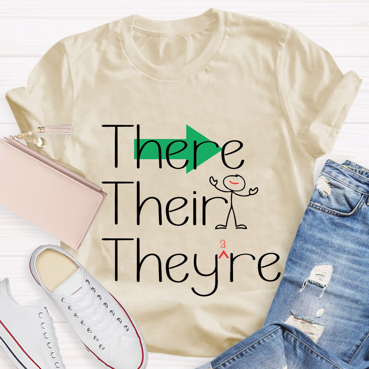 Their There They're Grammar T-Shirt