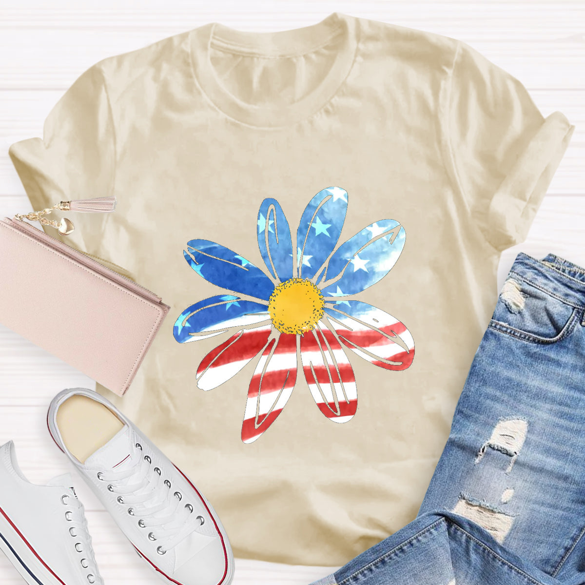 Patriotic Sunflower T-Shirt