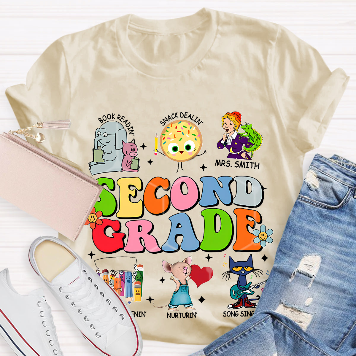 Personalized Grade And Name Childrens BooksT-Shirt