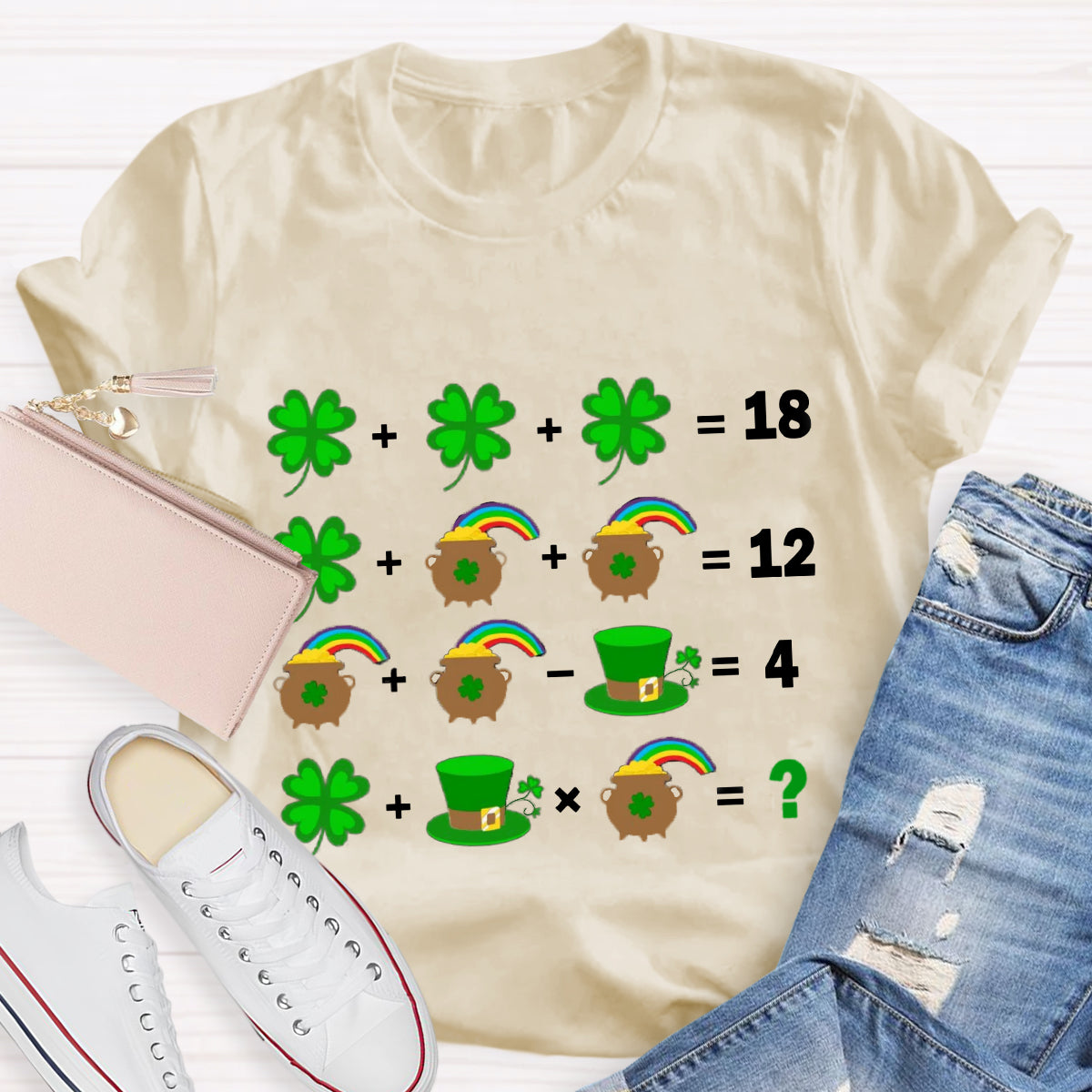 Math Teacher St Patrick's Day T-Shirt