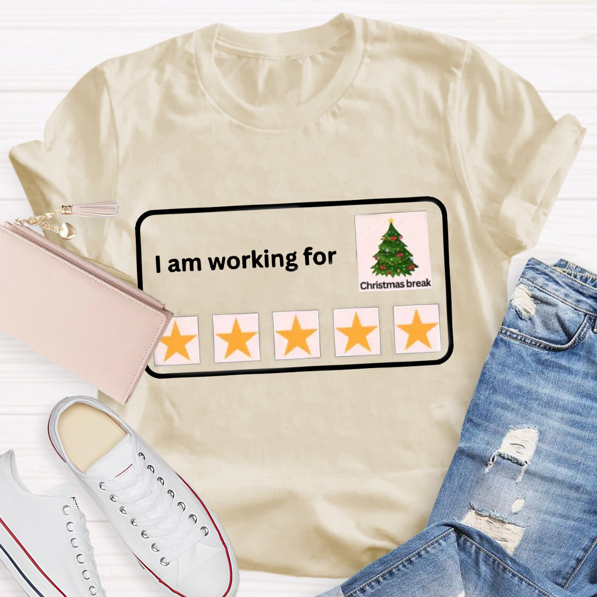 I Am Working For Christmas Break Teacher T-Shirt