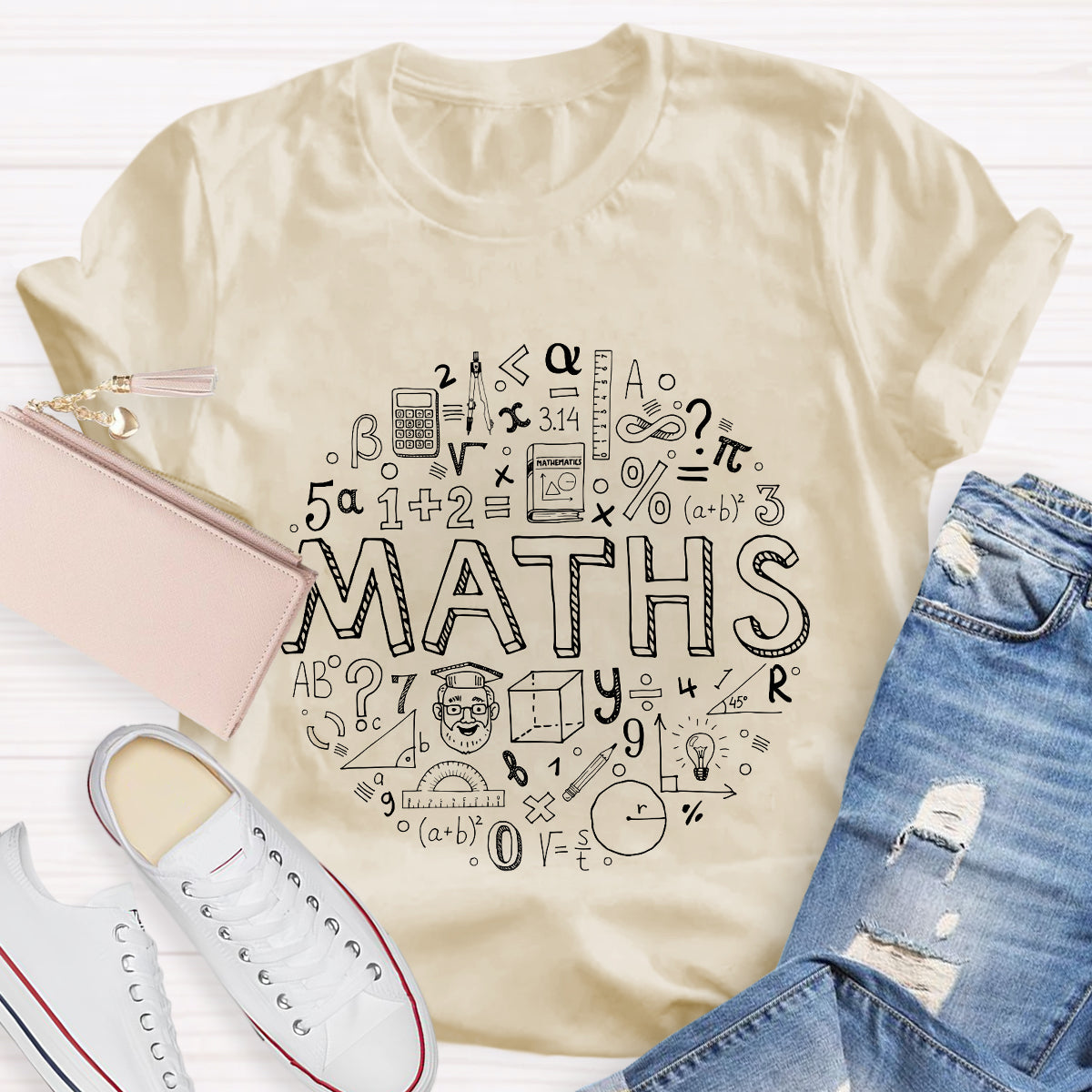 Math Doodle Math Teacher T-Shirt