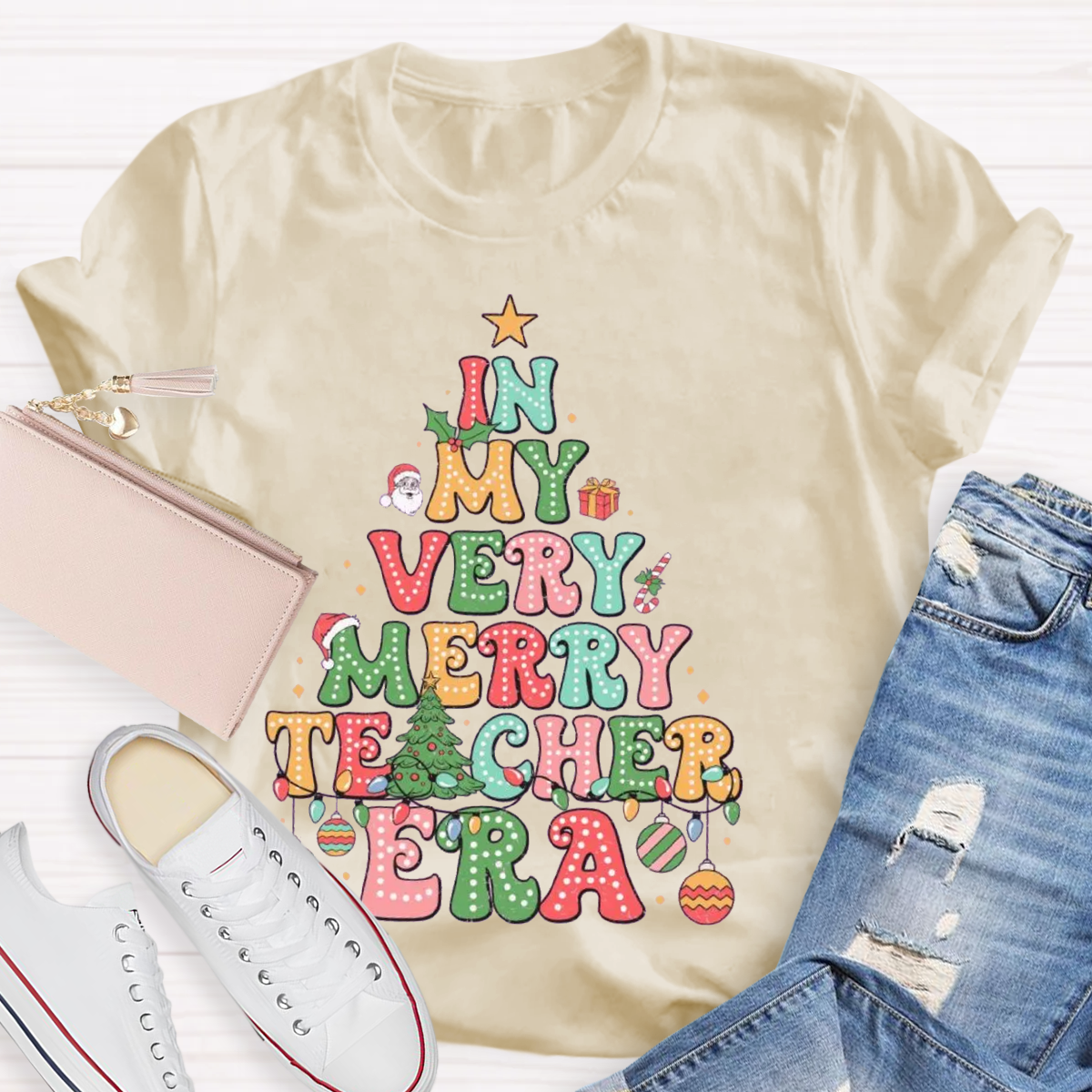 Christmas In My Very Merry Teacher Era T-Shirt