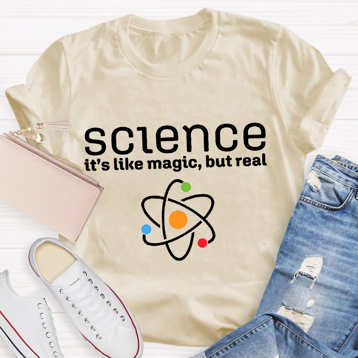 Science It's Like Magic But Real Teacher T-Shirt